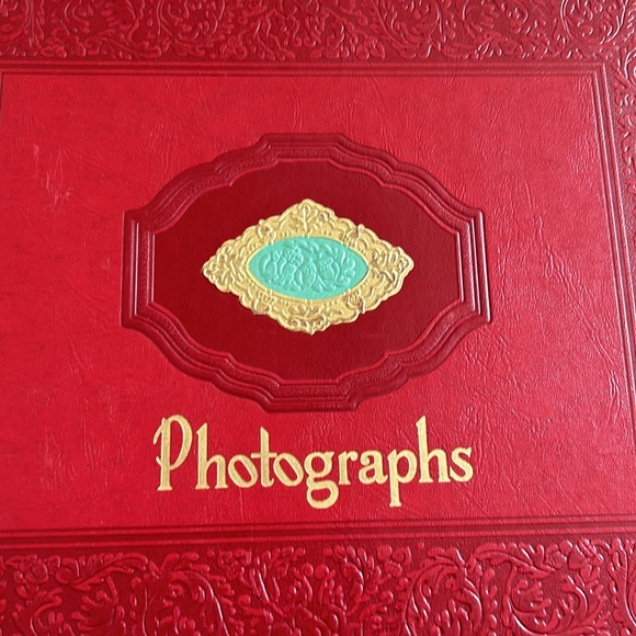 Vintage Photo Photograph Album Scrapbook Red Embossed SPFD 15 x 11” - Picture 2 of 8